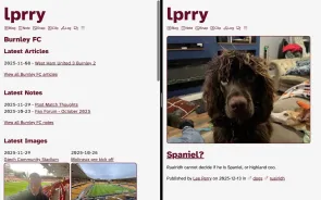 Split screen view with a atg page broken into article, note and imagepost sections to the left, and a post showing linked tags on the right