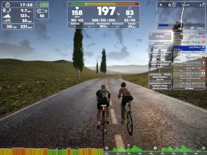 Riders avatars ride into the sun on Training Peaks Virtual