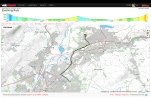 Route map and elevation chart